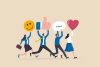 Groupe de personnes exprimant des avis